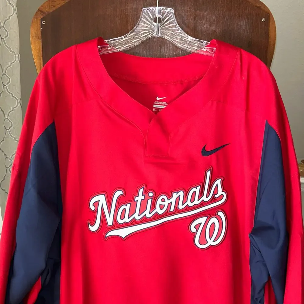 Men's Nike Washington Nationals Windbreaker Pullover Jacket Warmup Sz XXL